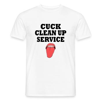 Cuckold cuck clean up service - Männer T-Shirt - Weiß - Vorne - AI Model Male 178 dark (178cm)