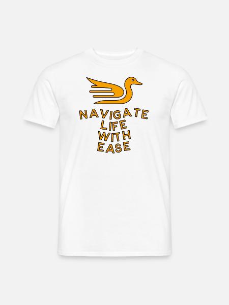 Duck Charm - Naviguez dans la vie avec facilité - T-shirt homme - blanc