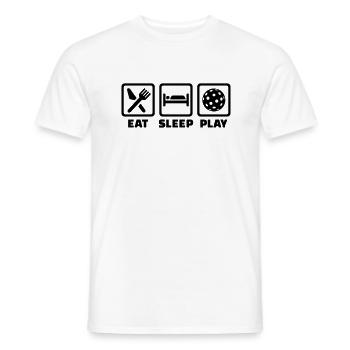 Floorball - Männer T-Shirt - Weiß - Vorne - AI Model Male 178 dark (178cm)