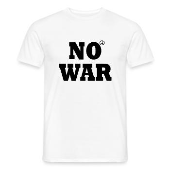 No war - Men's T-Shirt - white - Front - AI Model Male 178 dark (178cm)