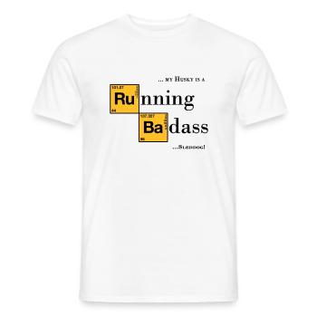 Badass-Husky - Männer T-Shirt - Weiß - Vorne - AI Model Male 178 dark (178cm)