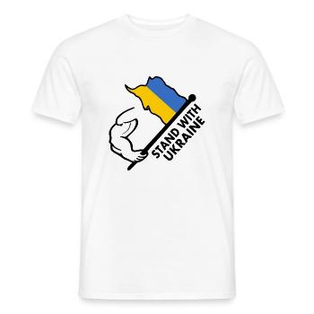 STAND WITH UKRAINE - Men's T-Shirt - white - Front - AI Model Male 178 dark (178cm)