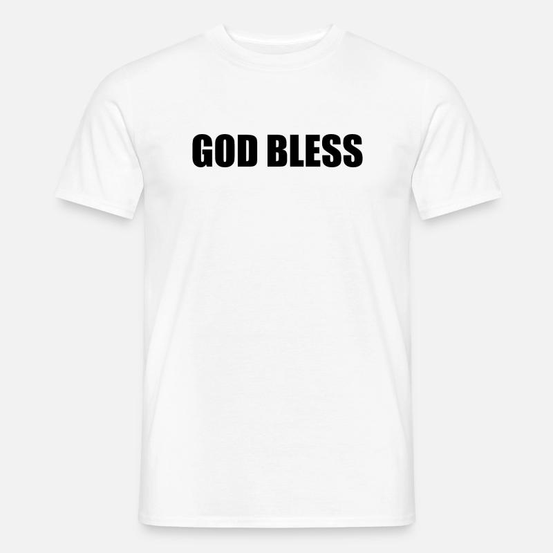 God bless - Männer T-Shirt - Weiß