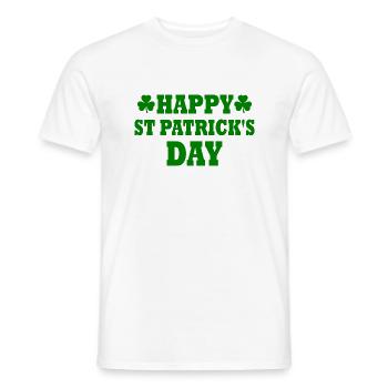 happy st patricks day - Men's T-Shirt - white - Front - AI Model Male 178 dark (178cm)