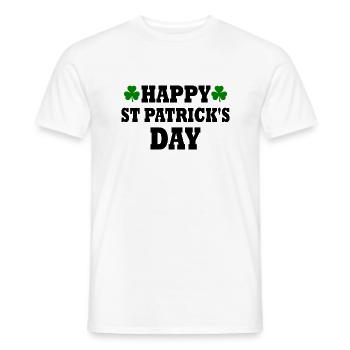 happy st patricks day - Men's T-Shirt - white - Front - AI Model Male 178 dark (178cm)