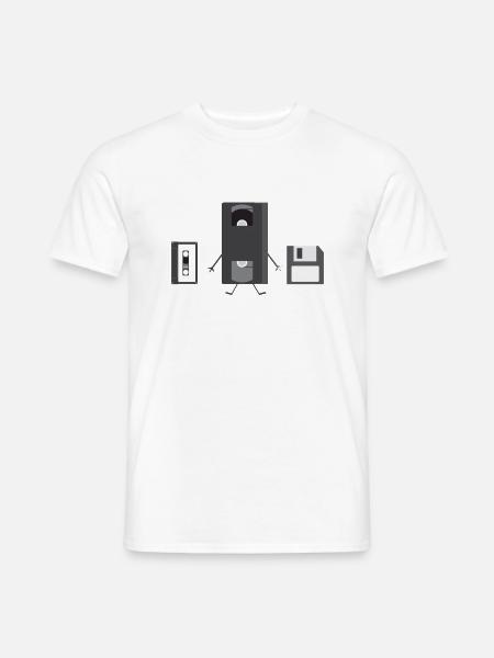 90er T-Shirt 2018 - Neunziger Motiv Retro - Männer T-Shirt - Weiß