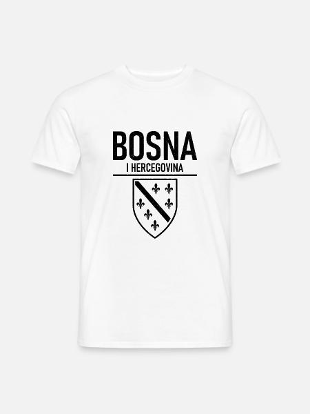 Bosna I Hercegovina Home Armoiries - T-shirt homme - blanc