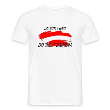 Österreich - do kum i her, do bin i dahoam! - Männer T-Shirt - Weiß - Vorne - AI Model Male 178 dark (178cm)