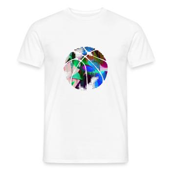 Basketball,ball, bunt , Graffiti - Männer T-Shirt - Weiß - Vorne - AI Model Male 178 dark (178cm)