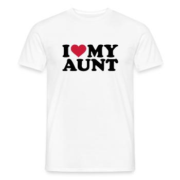 I love my Aunt - T-shirt homme - blanc - Devant - AI Model Male 178 dark (178cm)