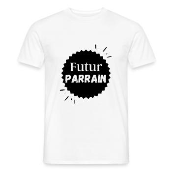 Futur parrain ! Idée cadeau - T-shirt homme - blanc - Devant - AI Model Male 178 dark (178cm)