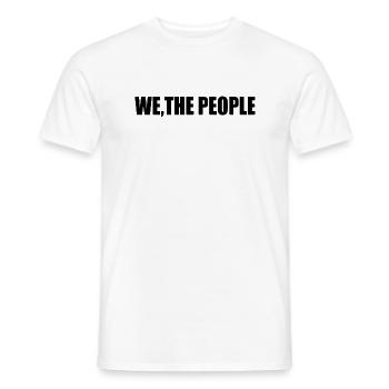 we the people - Men's T-Shirt - white - Front - AI Model Male 178 dark (178cm)