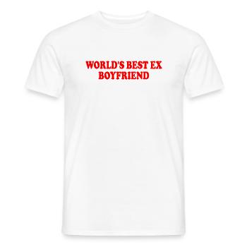 world's best ex boyfriend - Men's T-Shirt - white - Front - AI Model Male 178 dark (178cm)