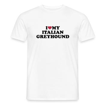 Italian Greyhound - Männer T-Shirt - Weiß - Vorne - AI Model Male 178 dark (178cm)