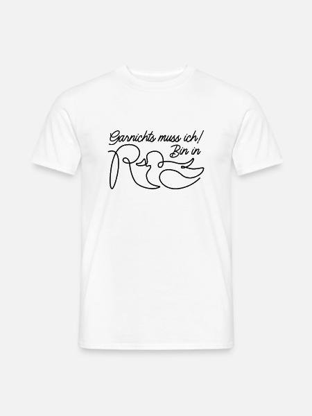 Garnichts muss ich! Bin in Rente - Rente Ente - Männer T-Shirt - Weiß