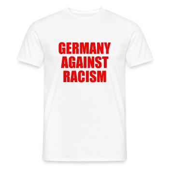 Germany against racism - Männer T-Shirt - Weiß - Vorne - AI Model Male 178 dark (178cm)