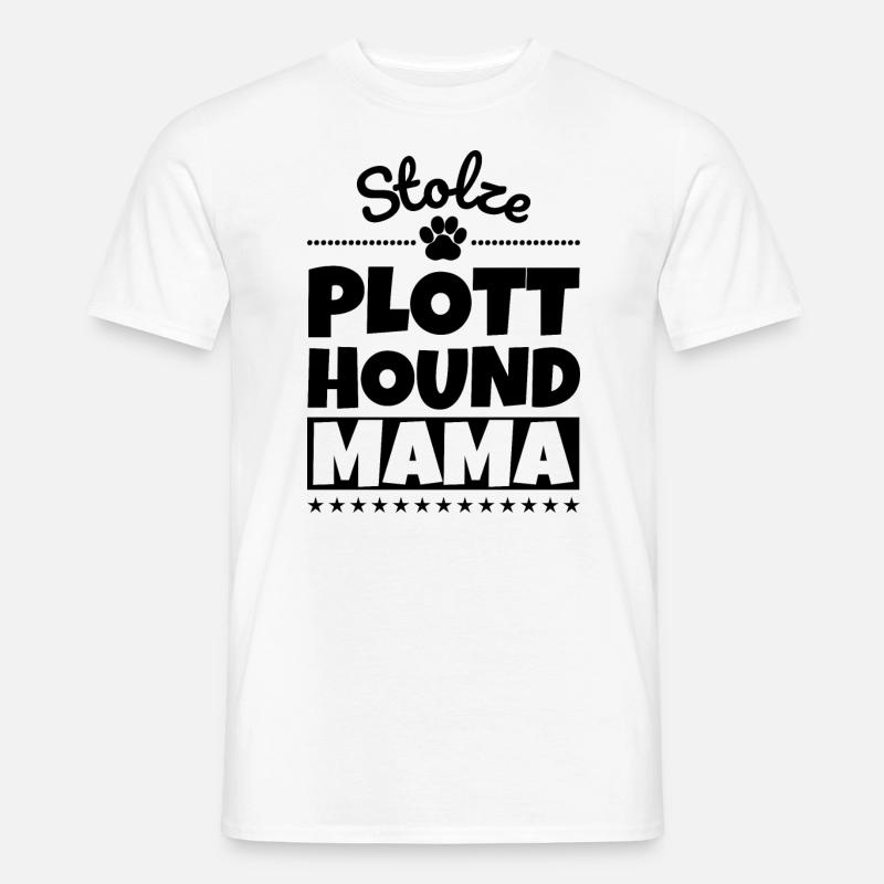 Stolze Plott Hound Mama - Männer T-Shirt - Weiß