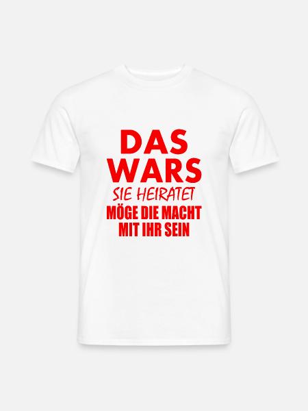 Das wars sie heiratet - Männer T-Shirt - Weiß