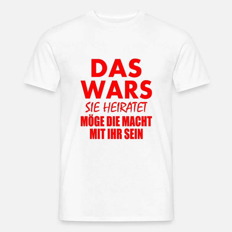 Das wars sie heiratet - Männer T-Shirt - Weiß