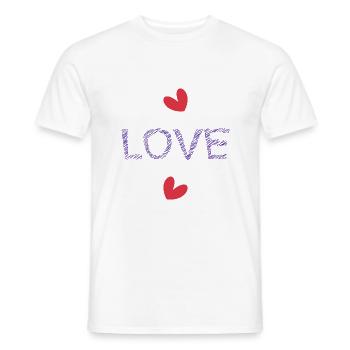 LIEBE. PAAR. ICH HABE GERADE GEHEIRATET. Junggesellinnenabschied. HEILIGER VALENTINSTAG. - Männer T-Shirt - Weiß - Vorne - AI Model Male 178 dark (178cm)