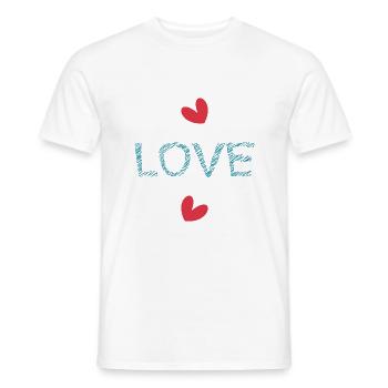 LIEBE. ICH HABE GERADE GEHEIRATET. Junggesellinnenabschied. HEILIGER VALENTINSTAG. PAAR. - Männer T-Shirt - Weiß - Vorne - AI Model Male 178 dark (178cm)