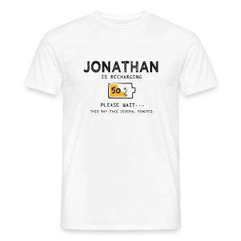 Jonathan prénom drôle sarcastique Cadeaux Prénom - T-shirt homme - blanc - Devant - AI Model Male 178 dark (178cm)