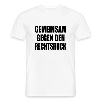 Ensemble contre un virage à droite - T-shirt homme - blanc - Devant - AI Model Male 178 dark (178cm)