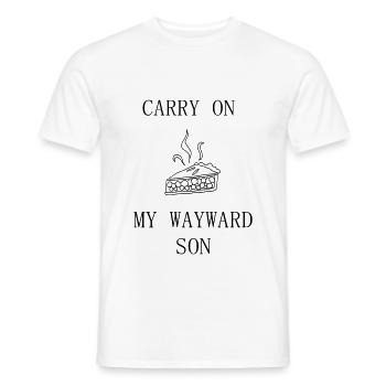 Supernatural / Carry on my wayward son / Winchester - Men's T-Shirt - white - Front - AI Model Male 178 dark (178cm)