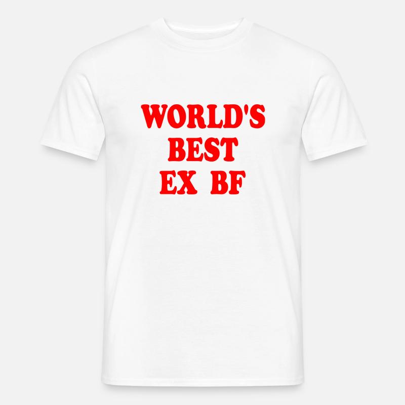 worlds best ex bf - Männer T-Shirt - Weiß