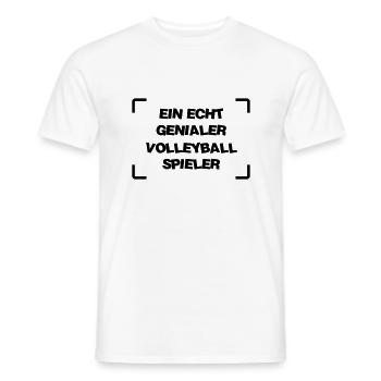 Volleyball / Volleyballspieler / Volleyballer - Männer T-Shirt - Weiß - Vorne - AI Model Male 178 dark (178cm)