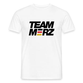 Team Merz - Kanzler - Männer T-Shirt - Weiß - Vorne - AI Model Male 178 dark (178cm)