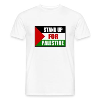 stand up for palestine - Männer T-Shirt - Weiß - Vorne - AI Model Male 178 dark (178cm)