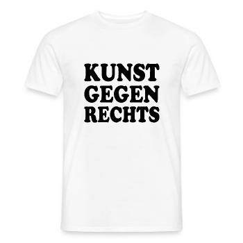 Kunst gegen rechts - Männer T-Shirt - Weiß - Vorne - AI Model Male 178 dark (178cm)