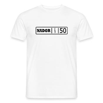 Nador kennzeichen ا 50 - Männer T-Shirt - Weiß - Vorne - AI Model Male 178 dark (178cm)