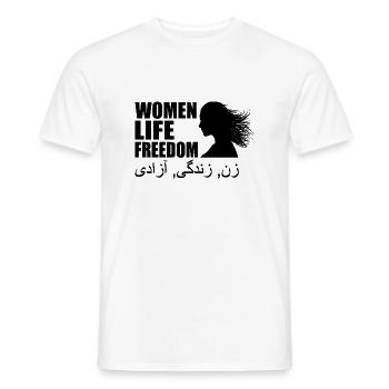 Women life freedom - Männer T-Shirt - Weiß - Vorne - AI Model Male 178 dark (178cm)