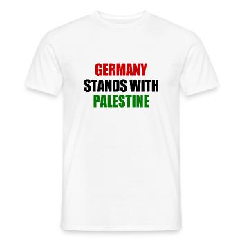 germany stands with palestine - T-shirt homme - blanc - Devant - AI Model Male 178 dark (178cm)