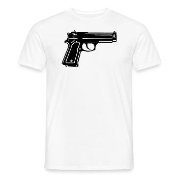 DIE KANONE - Männer T-Shirt - Weiß - Vorne - AI Model Male 178 dark (178cm)
