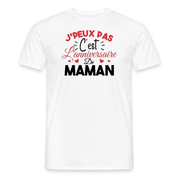 Joyeux Anniversaire Maman Cadeau D'anniversaire - T-shirt homme - blanc - Devant - AI Model Male 178 dark (178cm)