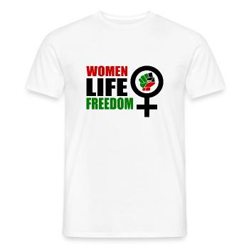 Women life freedom - T-shirt homme - blanc - Devant - AI Model Male 178 dark (178cm)