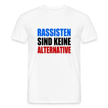 rassisten sind keine alternative - Männer T-Shirt - Weiß - Vorne - AI Model Male 178 dark (178cm)