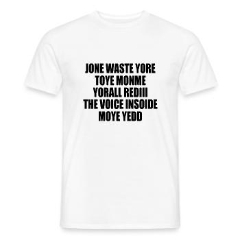 jone waste yore toye monme yorall rediii - T-shirt homme - blanc - Devant - AI Model Male 178 dark (178cm)