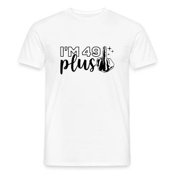 Ho 49 più 1, dito medio 50° compleanno - T-shirt uomo - bianco - Fronte - AI Model Male 178 dark (178cm)