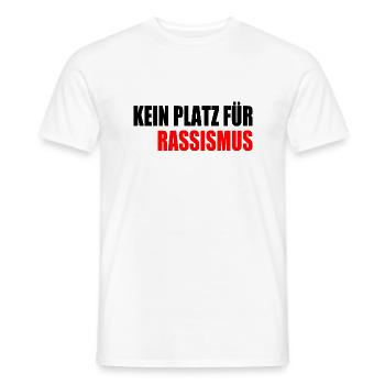 kein platz für rassismus - Männer T-Shirt - Weiß - Vorne - AI Model Male 178 dark (178cm)