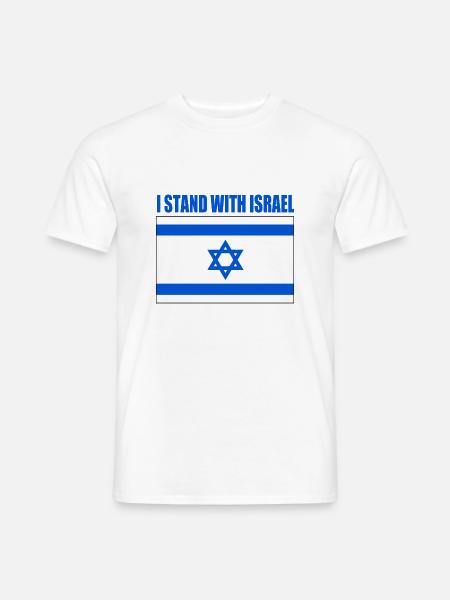 I stand with israel - Männer T-Shirt - Weiß