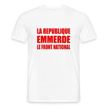 The youth fucks the National Front - Men's T-Shirt - white - Front - AI Model Male 178 dark (178cm)