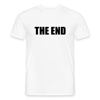 The end - Men's T-Shirt - white - Front - AI Model Male 178 dark (178cm)