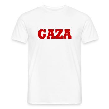Gaza - Männer T-Shirt - Weiß - Vorne - AI Model Male 178 dark (178cm)