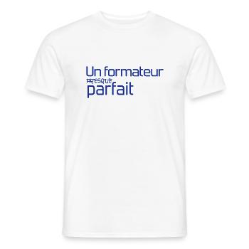 Formateur / Formatrice / Formation / Education - T-shirt homme - blanc - Devant - AI Model Male 178 dark (178cm)