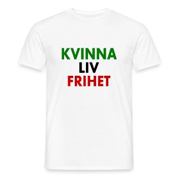 FRAU LEBEN FREIHEIT - Männer T-Shirt - Weiß - Vorne - AI Model Male 178 dark (178cm)