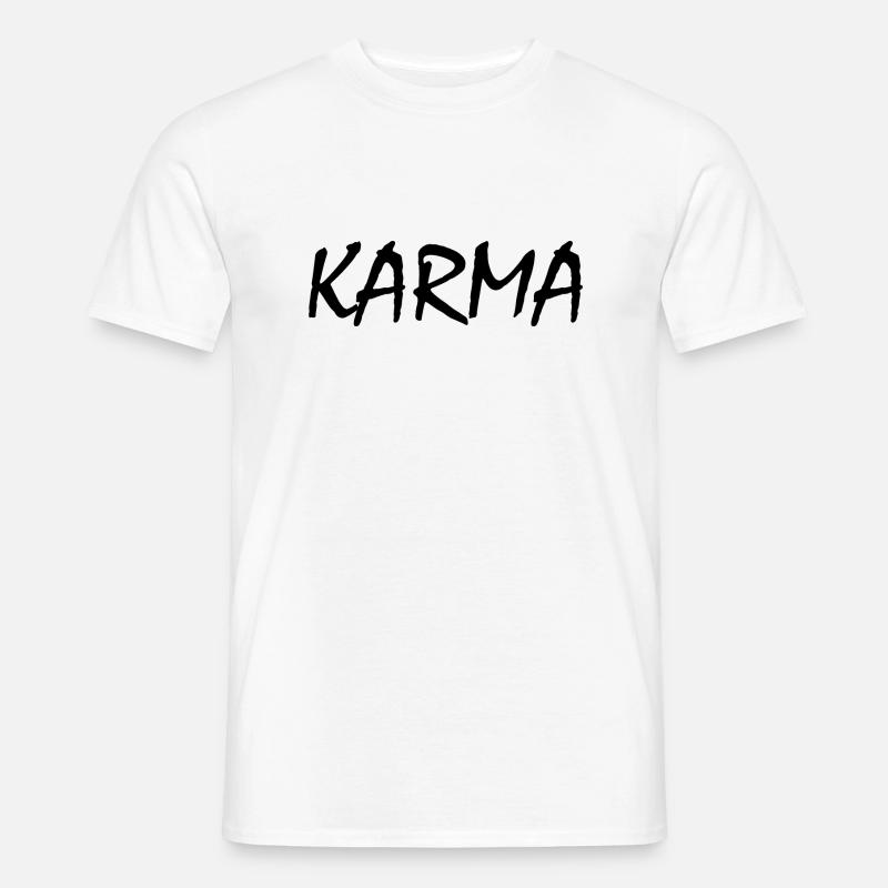 Karma - Männer T-Shirt - Weiß